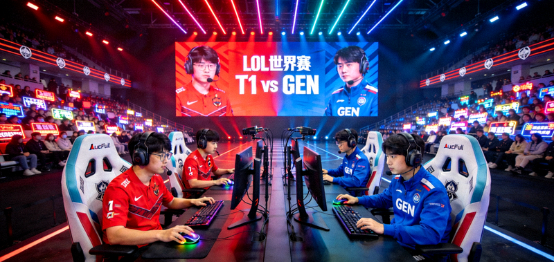LOL世界赛 T1 vs GEN 电竞顶级赛事